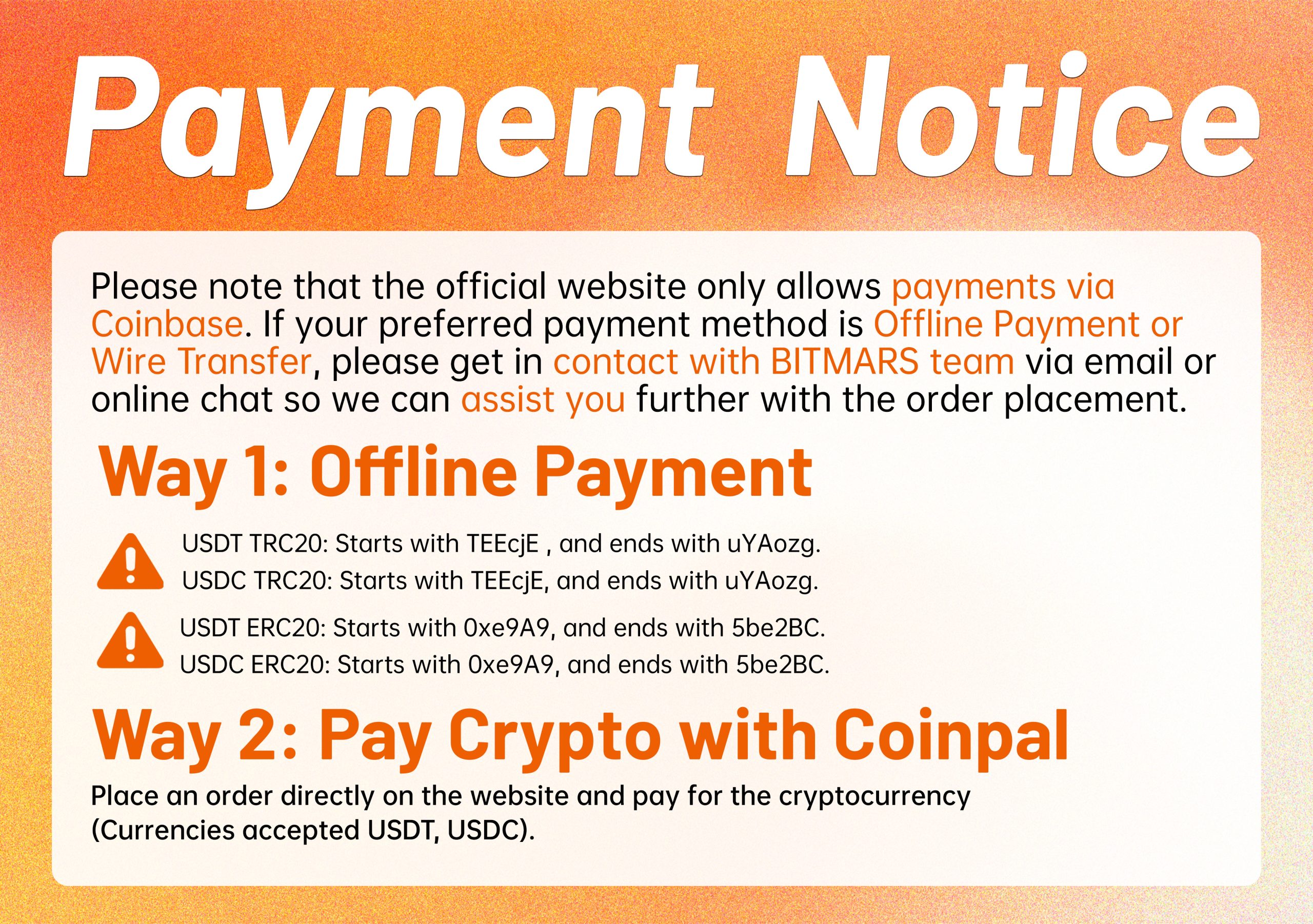 Payment Notice