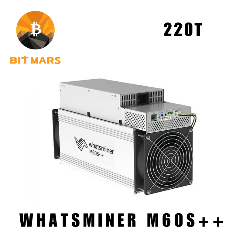 MicroBT WhatsMiner M60S++ 220T 3410W Bitcoin Miner